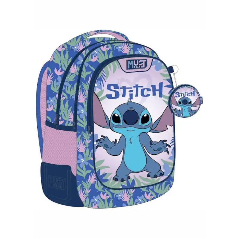 Must Τσάντα Πλάτης Δημοτικού με 3 Θήκες 32x18x43εκ. Disney Stitch (000564813)