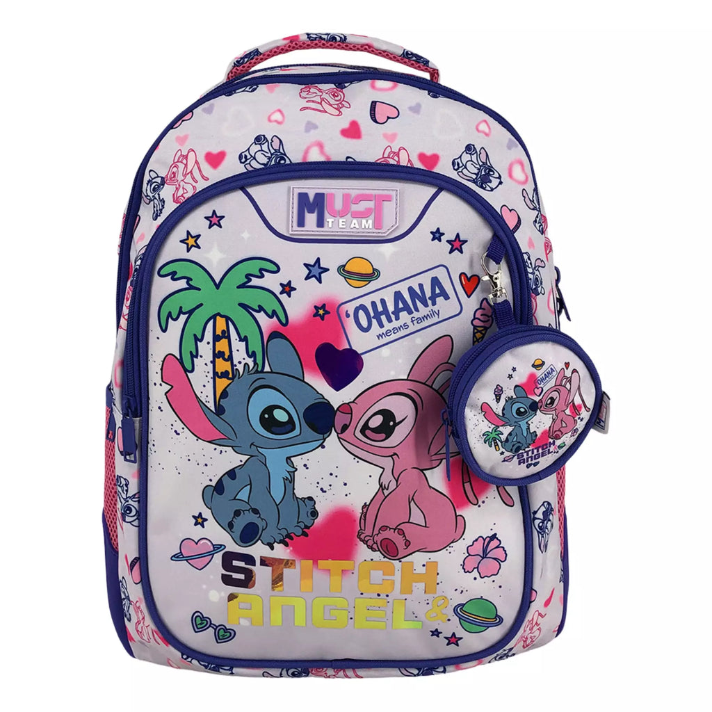 Σχολική Τσάντα Πλάτης Δημοτικού Disney Stitch – Angel Ohana Must Team 3 Θήκες 000565773