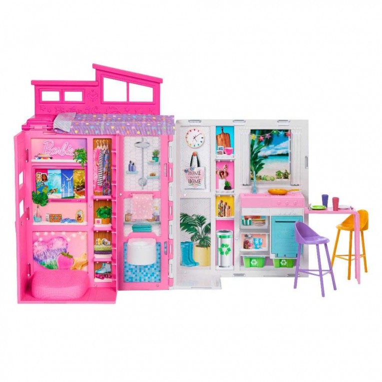 Barbie® Νέο Σπιτάκι - Βαλιτσάκι (HRJ76)