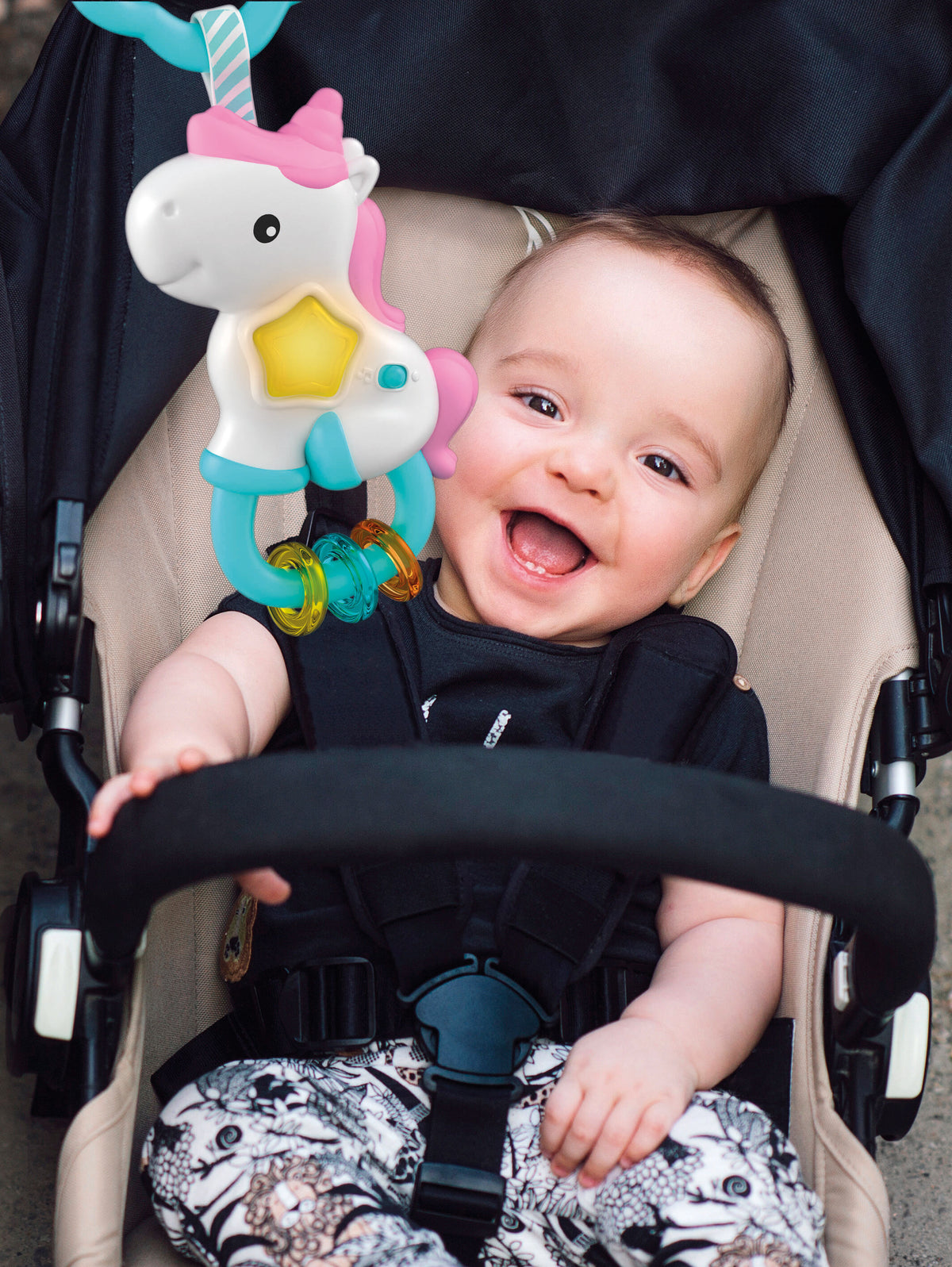 Baby Clementoni Βρεφική Ηλεκτρονική Κουδουνίστρα Μονόκερος Για 3+ Μηνών 1000-17333