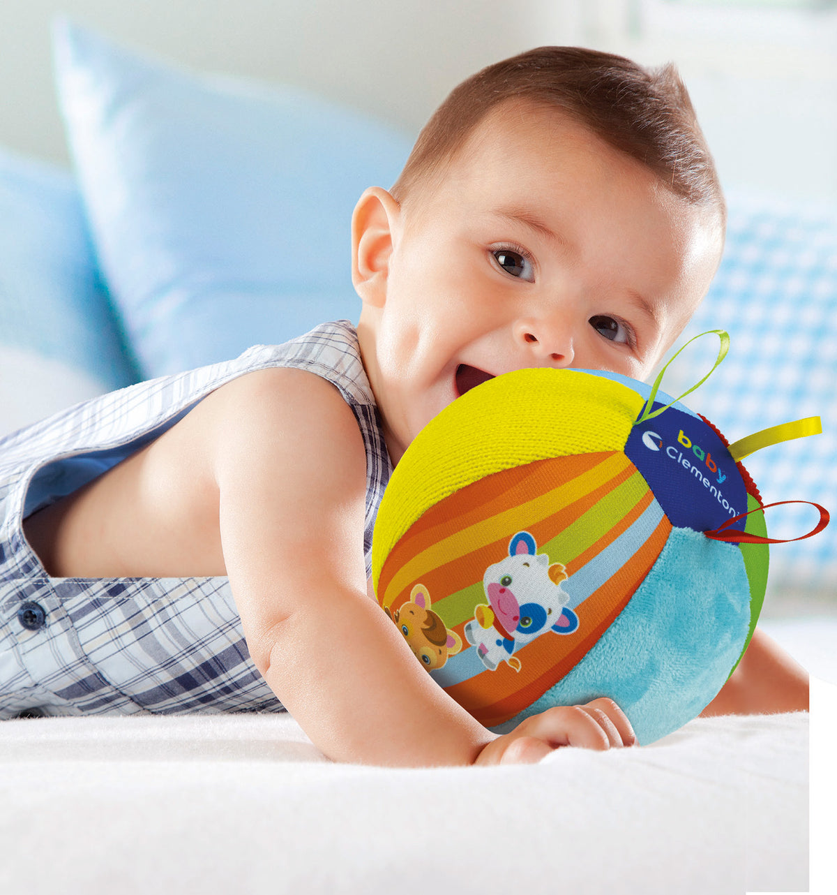 Baby Clementoni Βρεφικό Παιχνίδι Μουσική Μπάλα Με Ζωάκια Για 3+ Μηνών 1000-17464