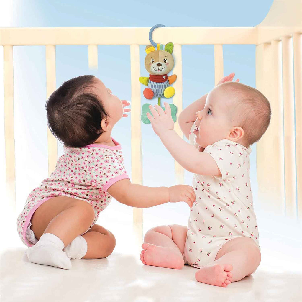 Baby Clementoni For You Βρεφική Κουδουνίστρα Μαλακό Σκυλάκι Για 0+ Μηνών 1000-17785