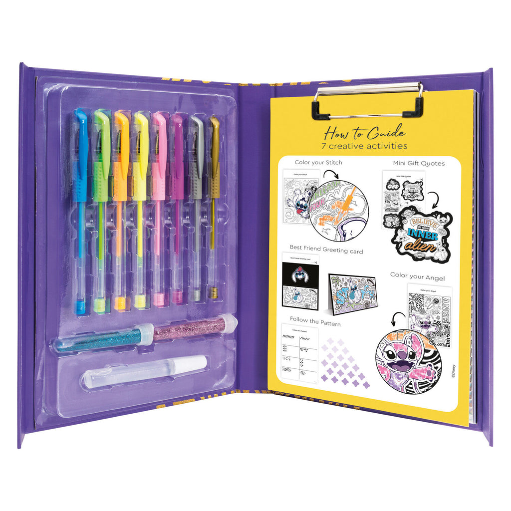 HappiHobbi Art Journal Fluo Στυλό Disney Stitch Για 9+ Χρονών 1038-11049