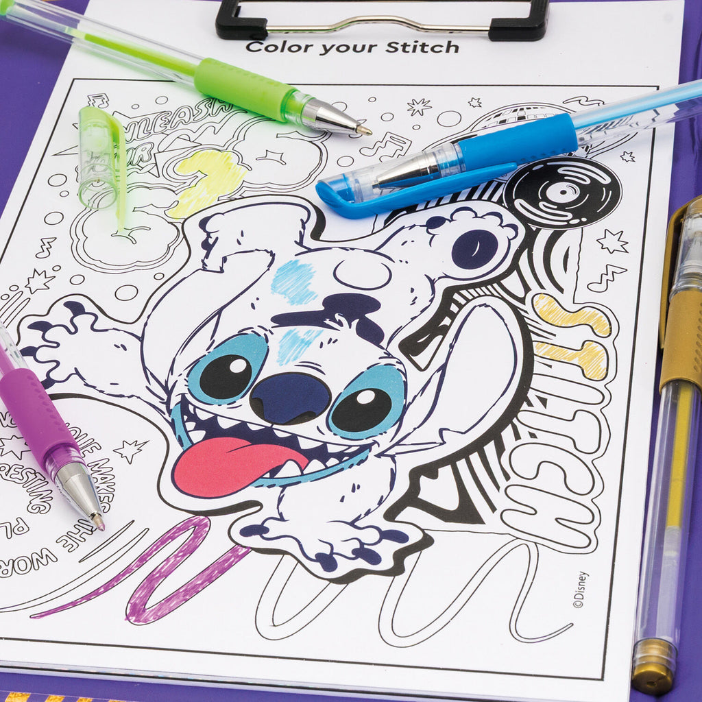 HappiHobbi Art Journal Fluo Στυλό Disney Stitch Για 9+ Χρονών 1038-11049