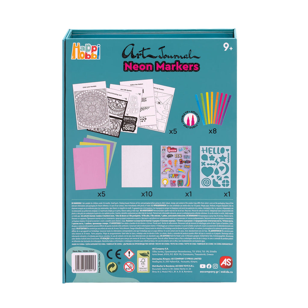 HappiHobbi Art Journal Neon Μαρκαδόροι Για 9+ Χρονών 1038-11041