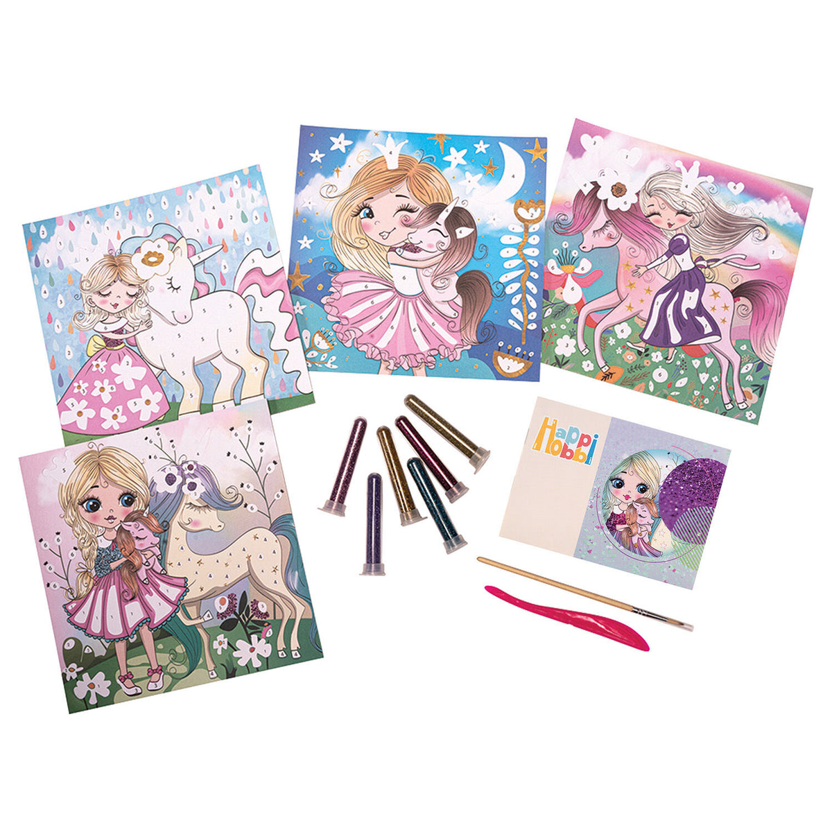 HappiHobbi Art Σετ Χειροτεχνίας με Glitter Για 5+ Χρονών 1038-21046
