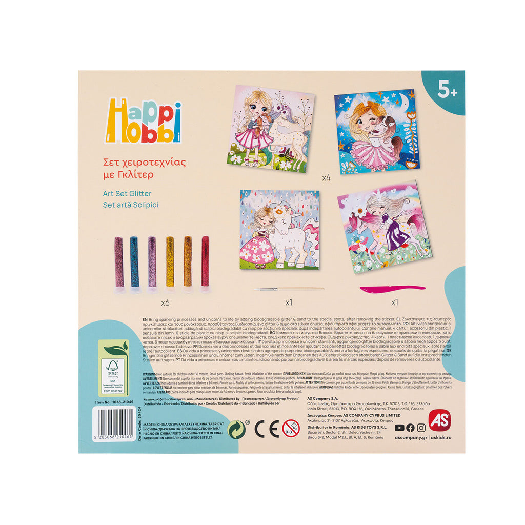 HappiHobbi Art Σετ Χειροτεχνίας με Glitter Για 5+ Χρονών 1038-21046