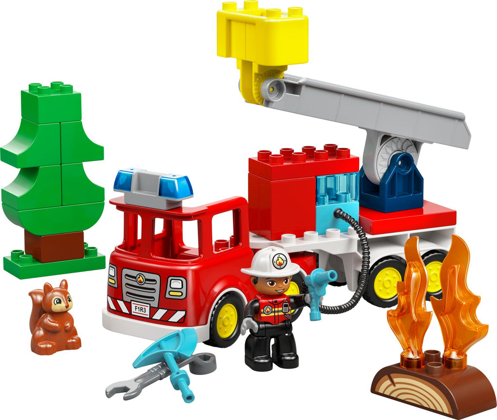 LEGO® Duplo Πυροσβεστικό Όχημα με Σωλήνα και Πυροσβέστη (10473)