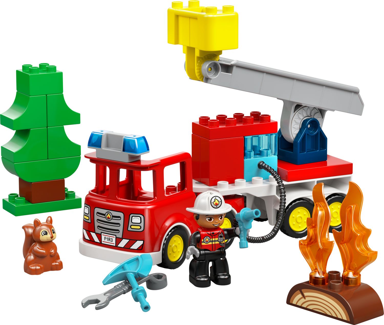 LEGO® Duplo Πυροσβεστικό Όχημα με Σωλήνα και Πυροσβέστη (10473)