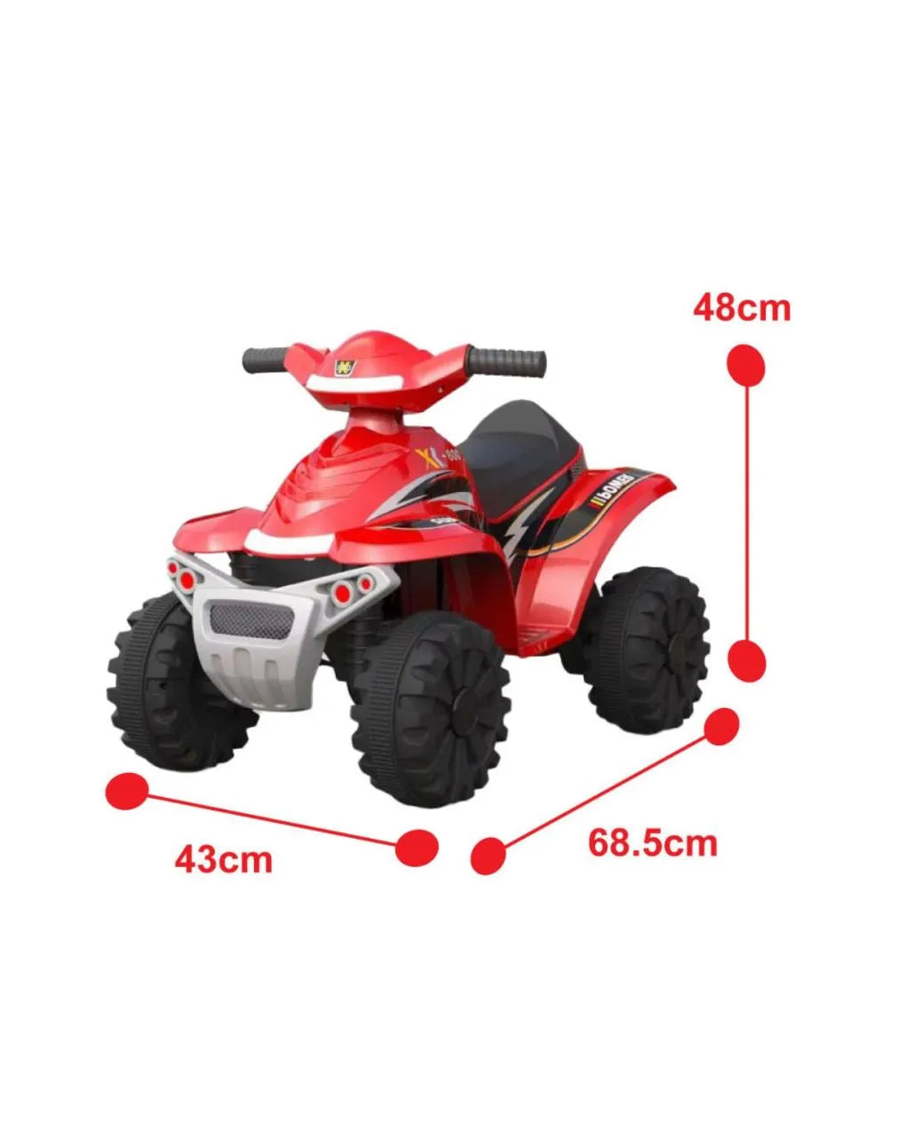 Zita toys γουρούνα κόκκινη 6v4.5ah με φώτα, μουσική, usb & τηλεχειριστήριο 2,4g 016.899-r