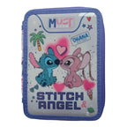 Κασετίνα Must γεμάτη με 2 θήκες 15x21x5 Disney Stitch-Angel Ohana 000565996