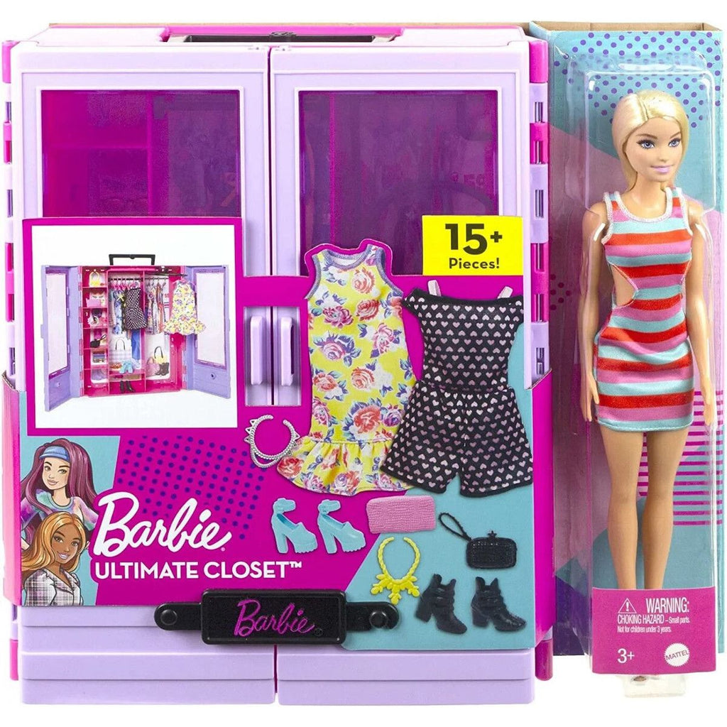 Barbie® Ντουλάπα Kούκλα και Σετ Παιχνιδιού (HJL66)