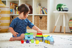 Green Toys: Τρενάκι Δραστηριοτήτων με Κύπελλα & Σχήματα TNSS-1460 Για 6+ Μηνών