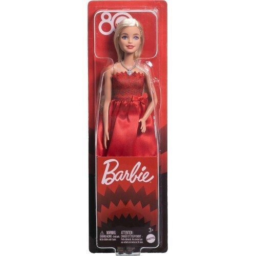 Barbie Κόκκινο Φόρεμα-80 Χρόνια (JGD25)