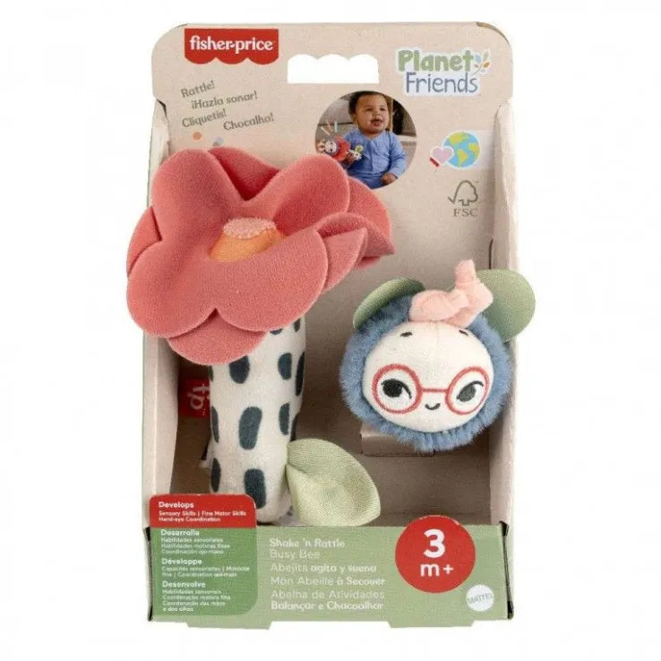 Fisher Price Κουδουνίστρα Λουλουδάκι-Μελισσούλα (HYR56) Για 3+ Μηνών