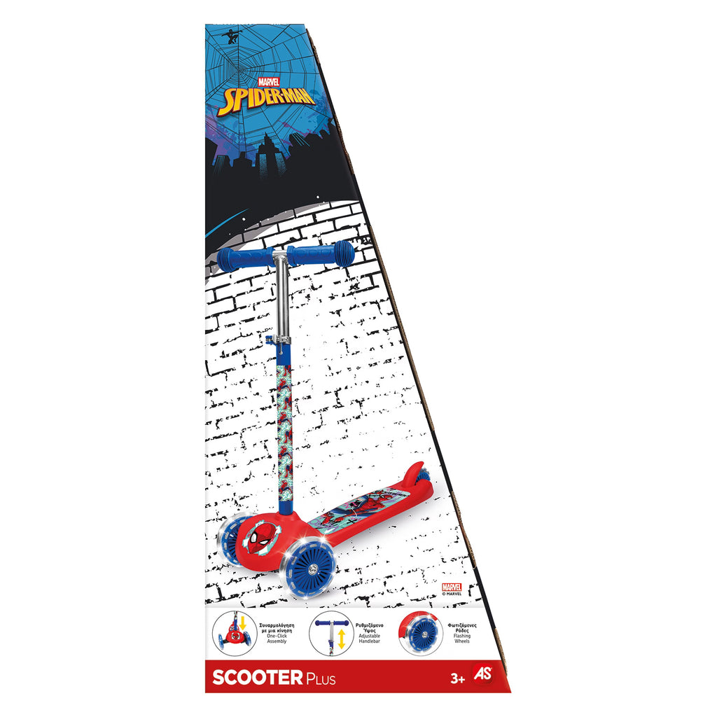 AS Scooter Plus Spider-Man με Φωτιζόμενες Ρόδες για 3+ Ετών 5004-50275