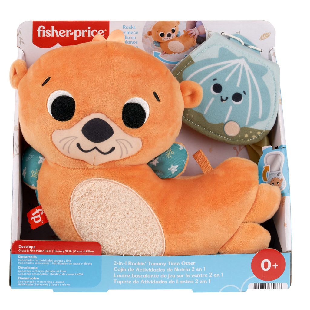Fisher Price Βίδρα Με Κίνηση και Μαλακό Βιβλιαράκι (HXG96) Για 0+