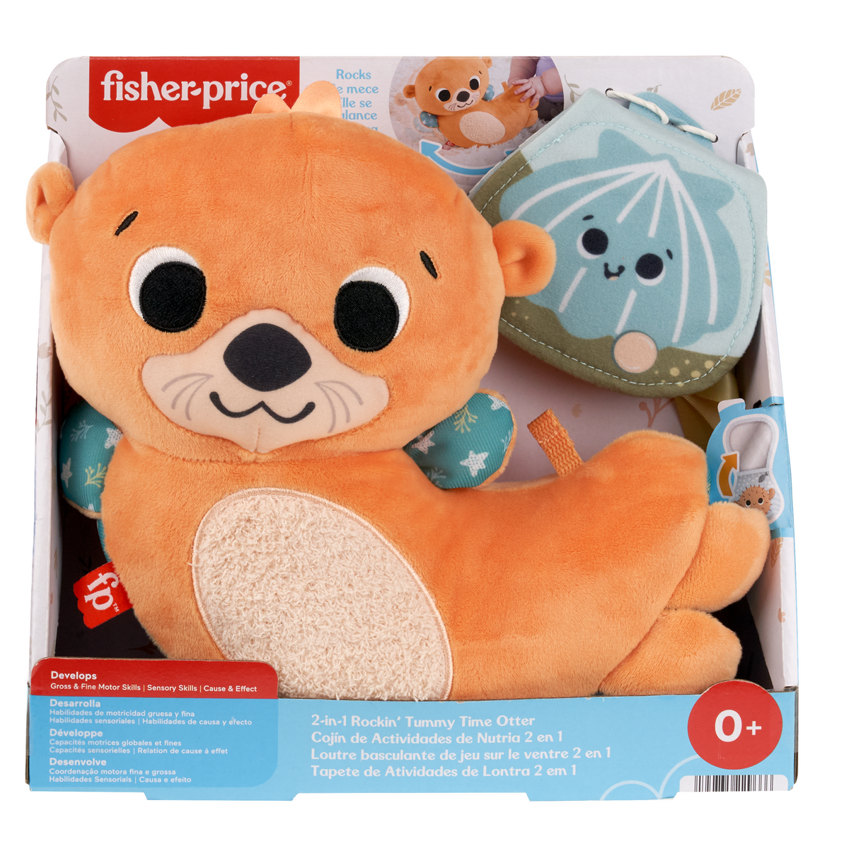 Fisher Price Βίδρα Με Κίνηση και Μαλακό Βιβλιαράκι (HXG96) Για 0+