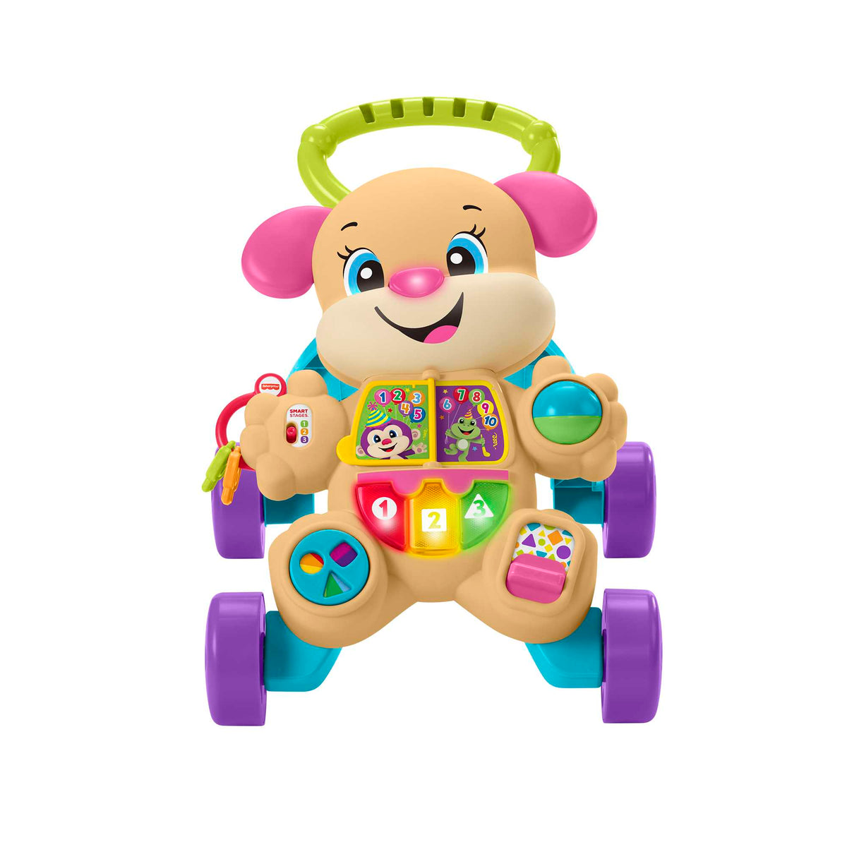 Fisher Price Laugh & Learn Εκπαιδευτική Στράτα Ροζ Σκυλάκι Smart Stages (FTC68)