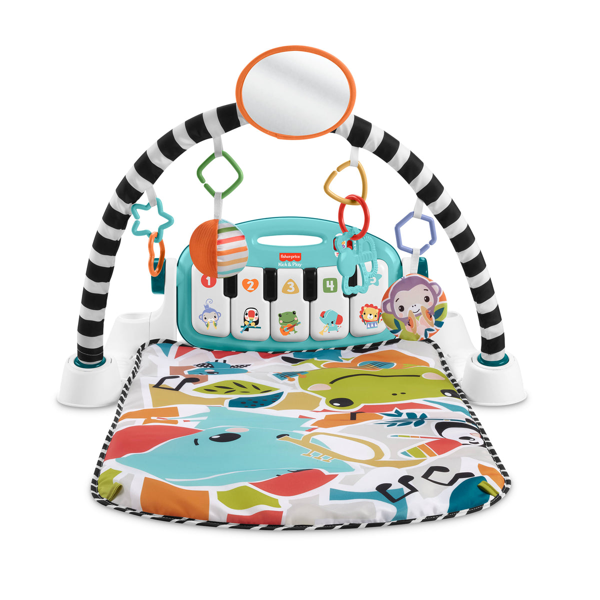Fisher Price Kick & Play Γυμναστήριο Δραστηριοτήτων με Μουσική για Νεογέννητα HWY55