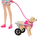 Κούκλα Barbie Κουταβάκια Με Αναπηρικό Αμαξίδιο - HTK37