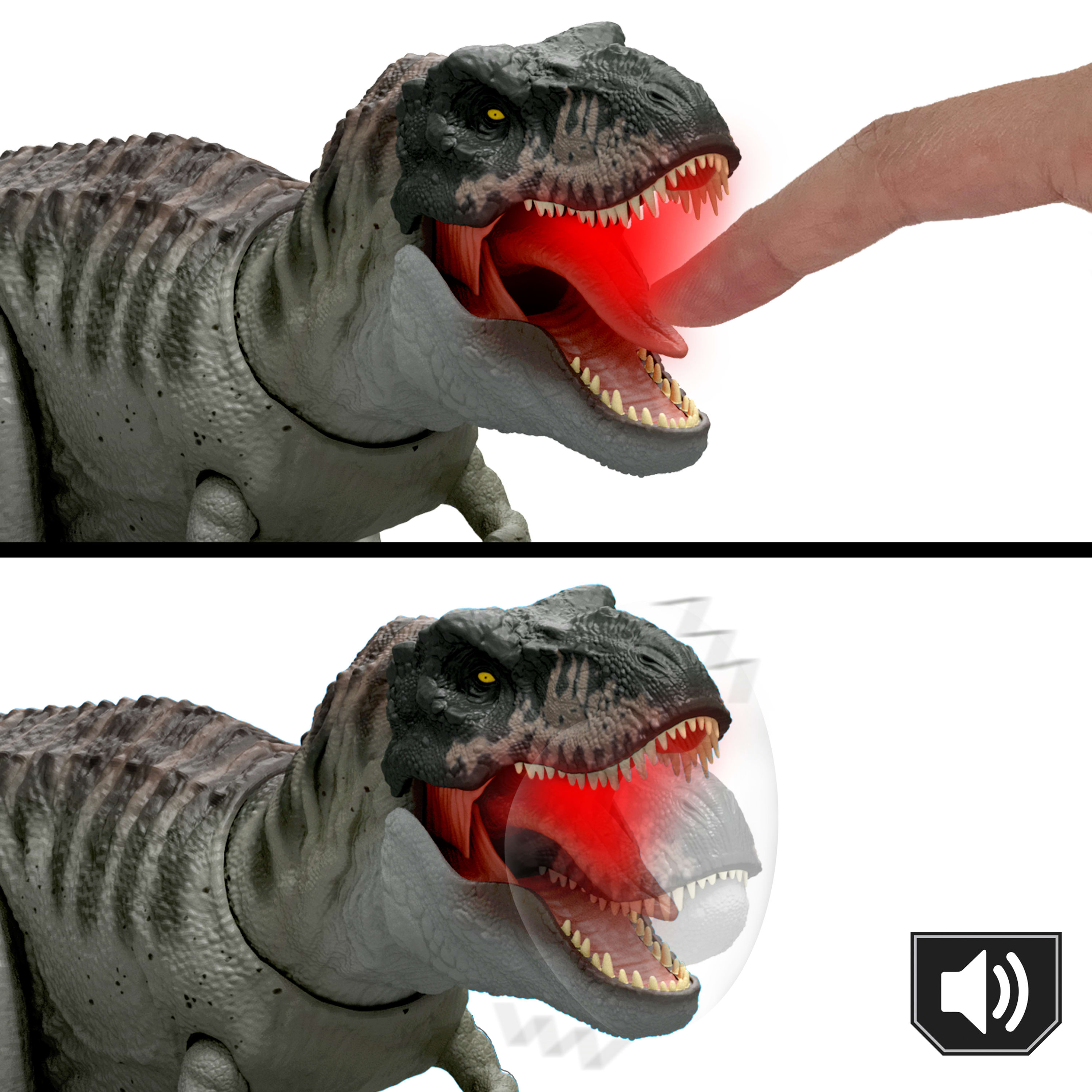Jurassic World Rebirth T-Rex Με Επαναλαμβανόμενο Δάγκωμα Και Ήχους (JCH02)