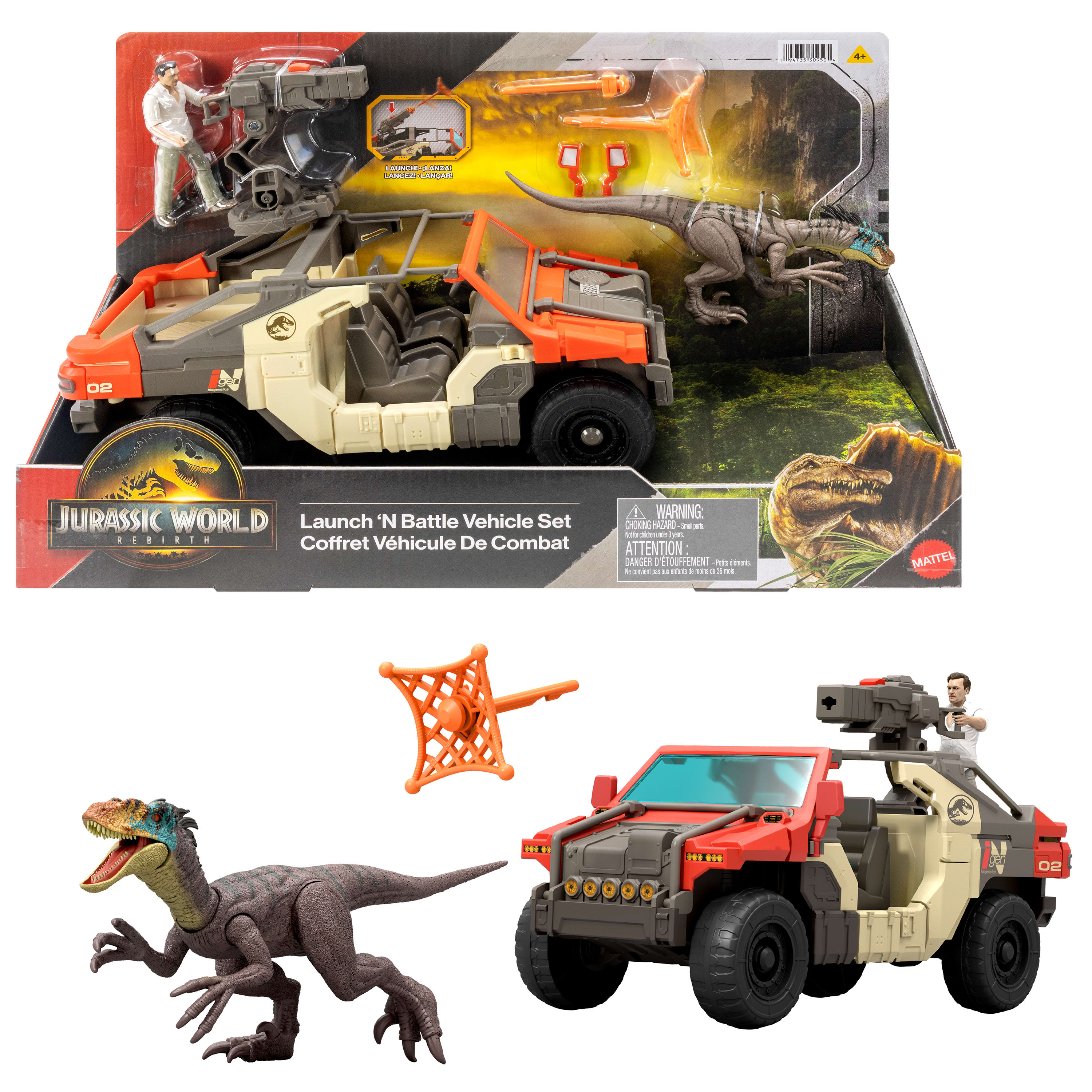 Jurassic World Rebirth Δεινόσαυρος Με Όχημα & Φιγούρα (JGB59)