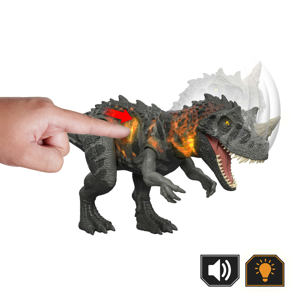 Mattel Jurassic World Rebirth: Wild Roar – Δεινόσαυρος Με Κινούμενα Μέλη Ceratosaur (JGB87 / JKL77)