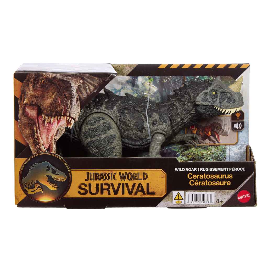 Mattel Jurassic World Rebirth: Wild Roar – Δεινόσαυρος Με Κινούμενα Μέλη Ceratosaur (JGB87 / JKL77)