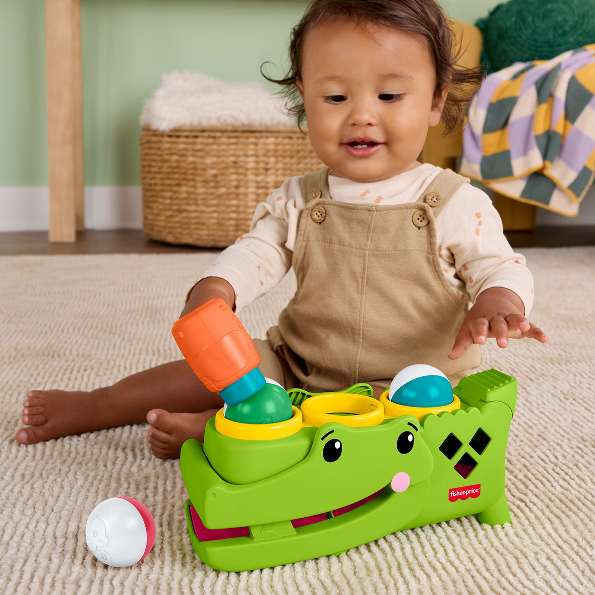 Fisher Price Κροκόδειλος Παιχνίδι Με Μπαλίτσες JLB94