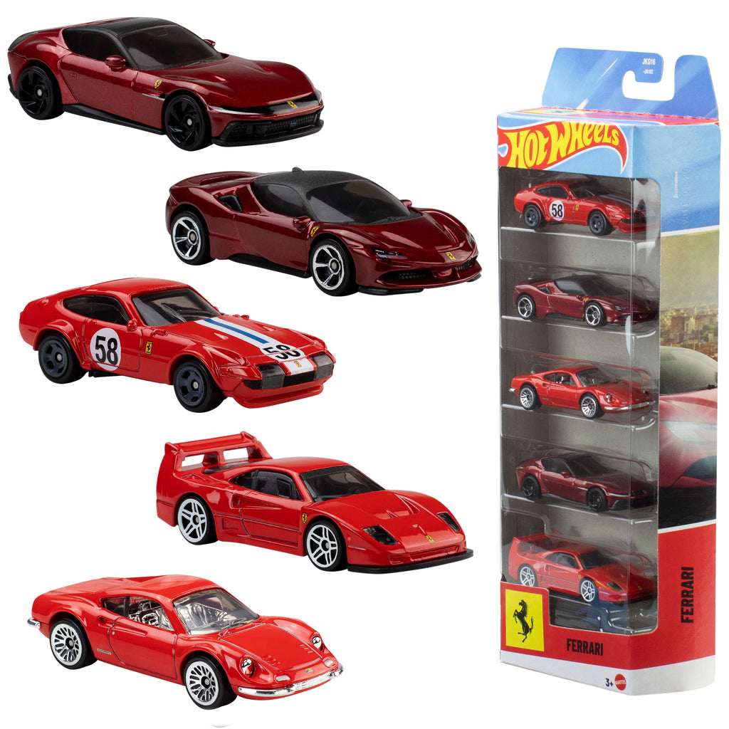 Hot Wheels Αυτοκινητάκια Ferrari Σετ Των 5 (JLN12)