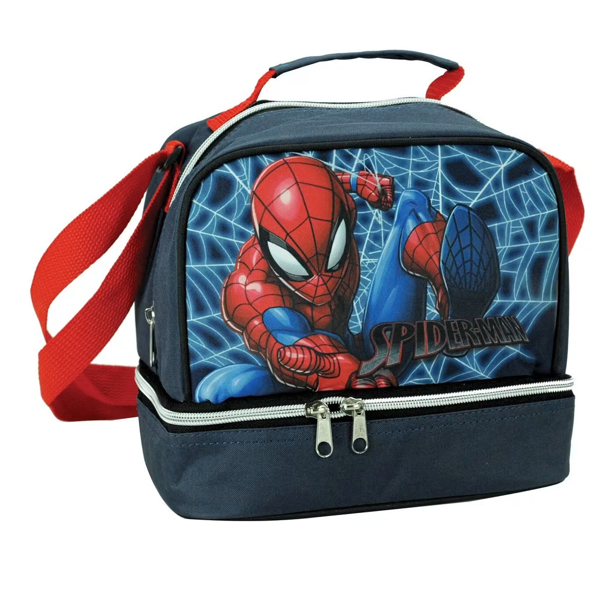 GIM τσαντάκι Φαγητού oβαλ Spiderman Frame 337-10220