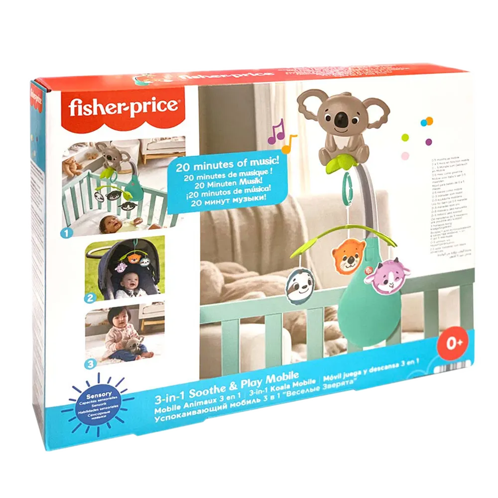 Διαδραστικό Παιχνίδι Fisher-Price: 3-in-1 Soothe Play Mobile (HGB90) Για 0+