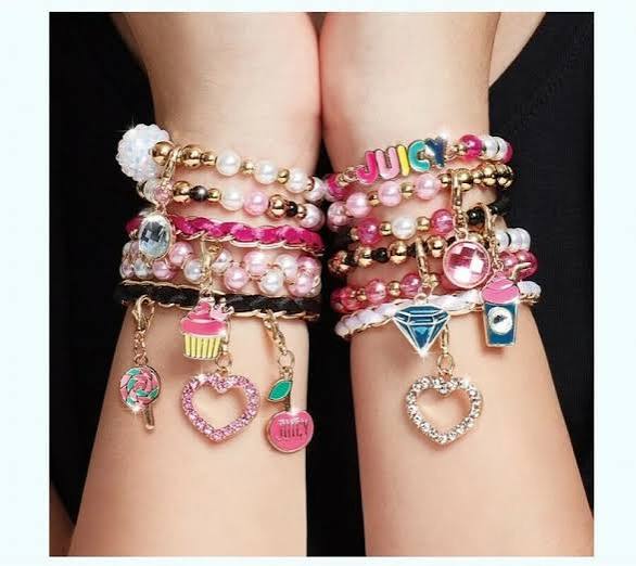 Make It Real Juicy Couture Pink & Precious Bracelets (4408)
