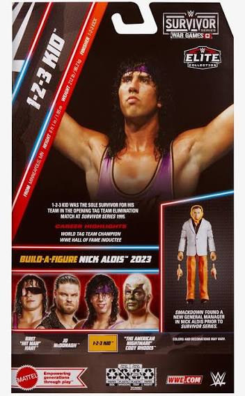 WWE® Elite Collection: Survivor Series® War Games - 1-2-3 Kid Action Figure (JCJ61)