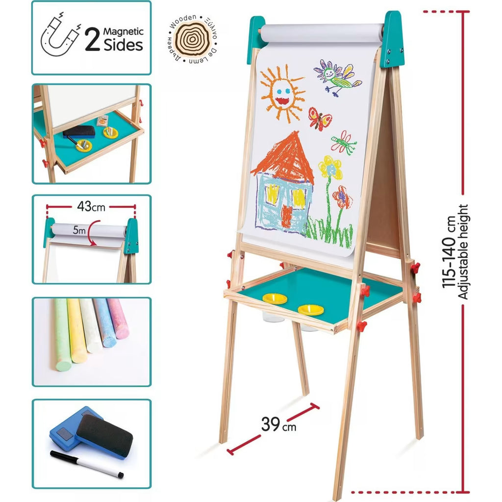 Ξύλινος Μαγνητικός Επιδαπέζιος Πίνακας Mega Easel Deluxe Για 3+ Χρονών 1029-64055