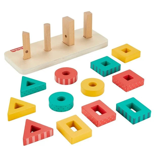 Fisher-Price Ξύλινα Σχήματα - HXV05 Για 2 Ετών+