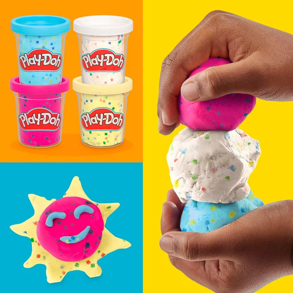 Play-Doh Πλαστελίνη Σετ Κομφετί Σε 4 Χρώματα - G1736