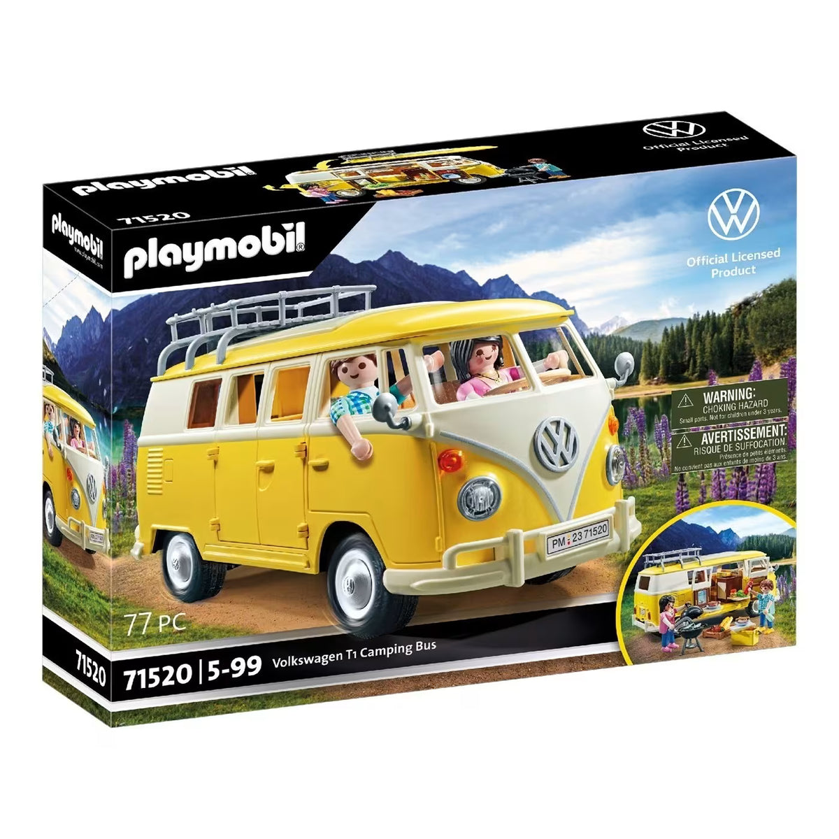 Playmobil Volkswagen T1 Camping Bus-Κίτρινο (71520)