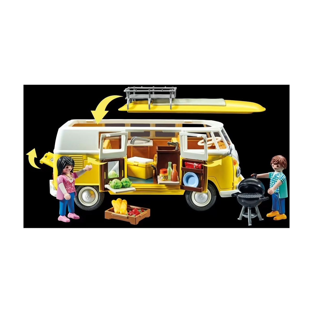Playmobil Volkswagen T1 Camping Bus-Κίτρινο (71520)